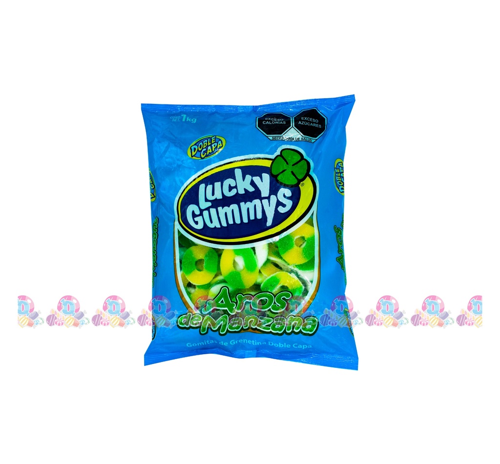 LUCKY GUMMYS AROS MANZANA 8g 1Kg