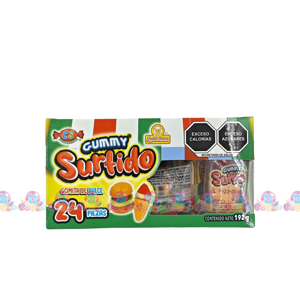 DELI GUMMY SURTIDO 8g 24s