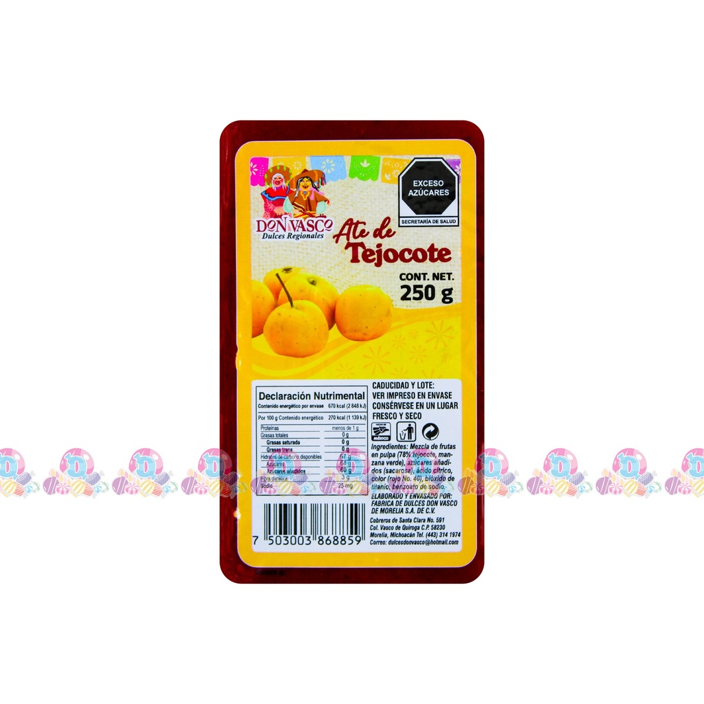 PICOR ATE BARRA CH TEJOCOTE 250g 1s