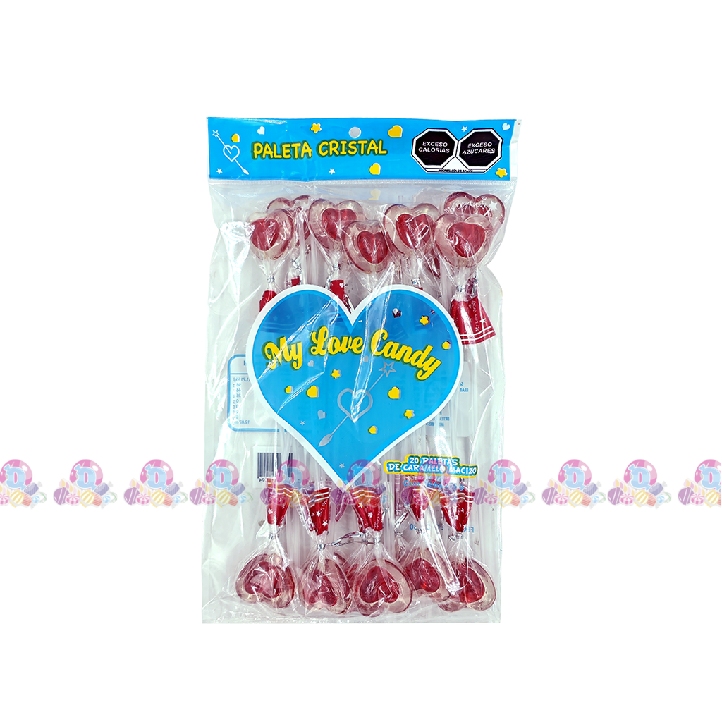 MY LOVE PLT CRISTAL CORAZON ROJO 13g 20s
