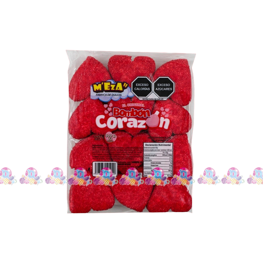 ESPA BOMBON MEGA CORAZON GRAGEA 25g 12s