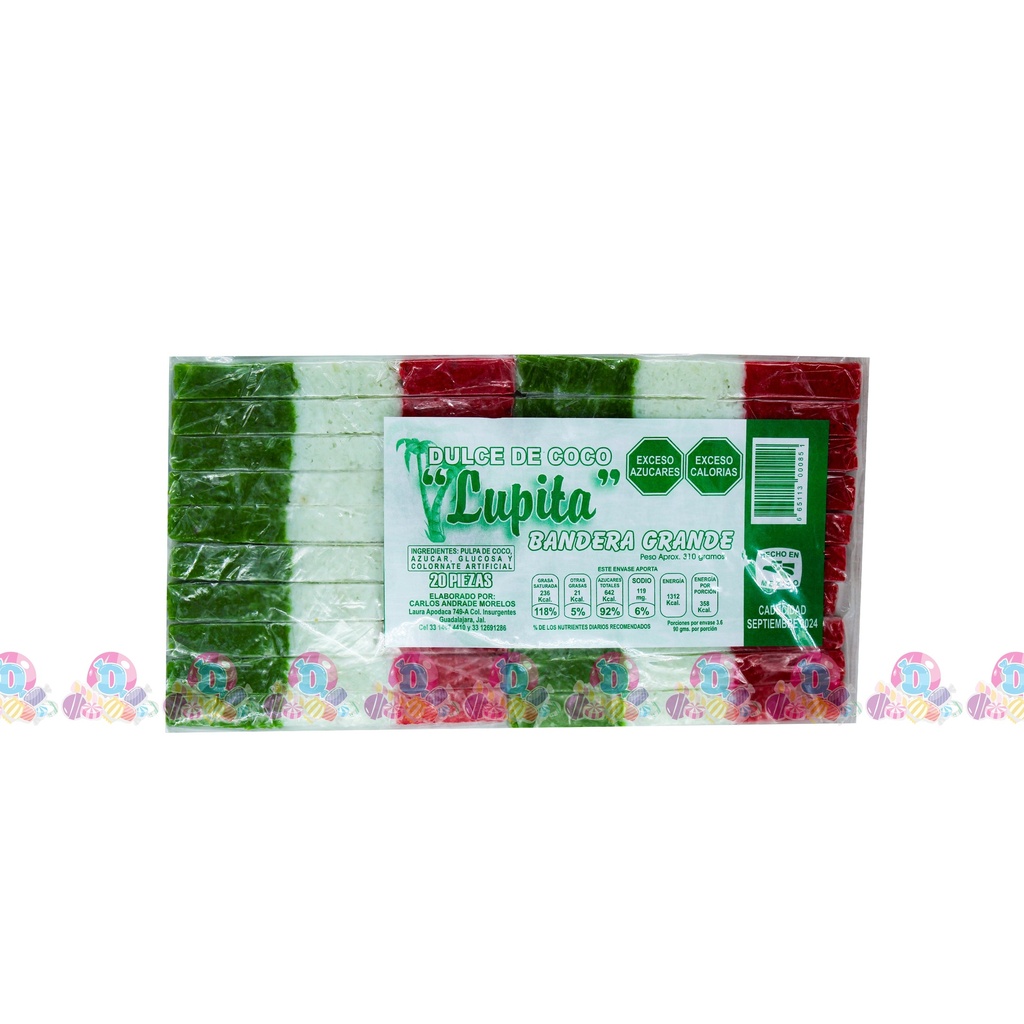 LUPITA BANDERA COCO GDE 16g 20s