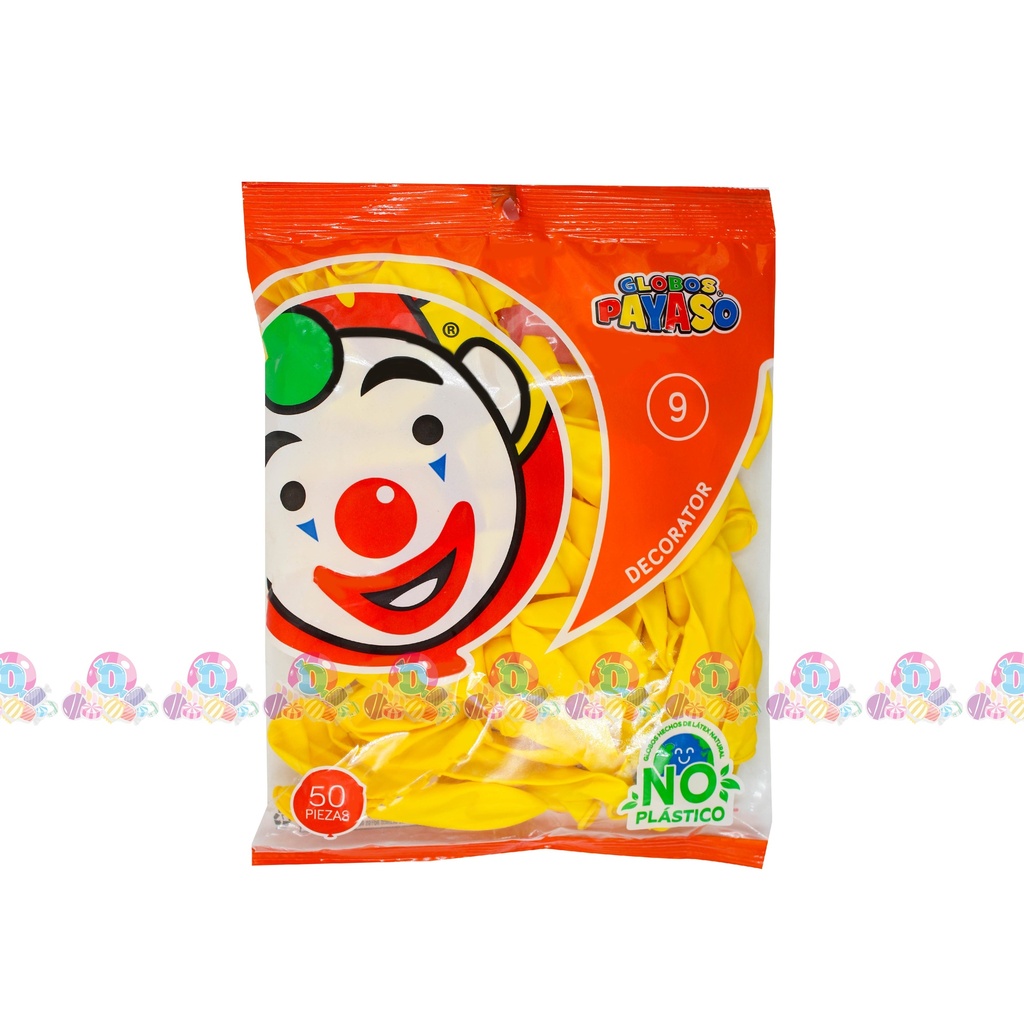 FAB GLOBO PAYASO UNICOLOR VM 9 50s