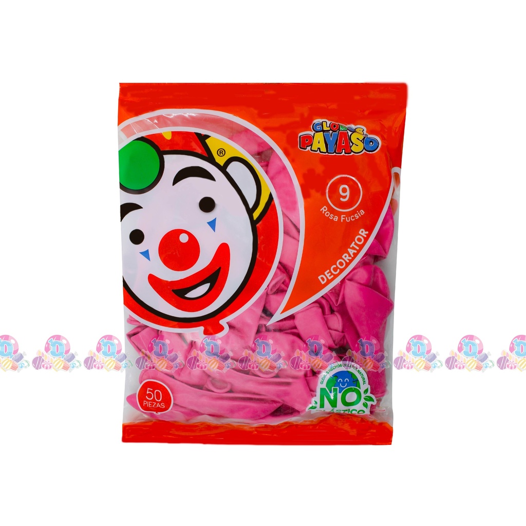 FAB GLOBO PAYASO UNICOLOR VM 9 50s