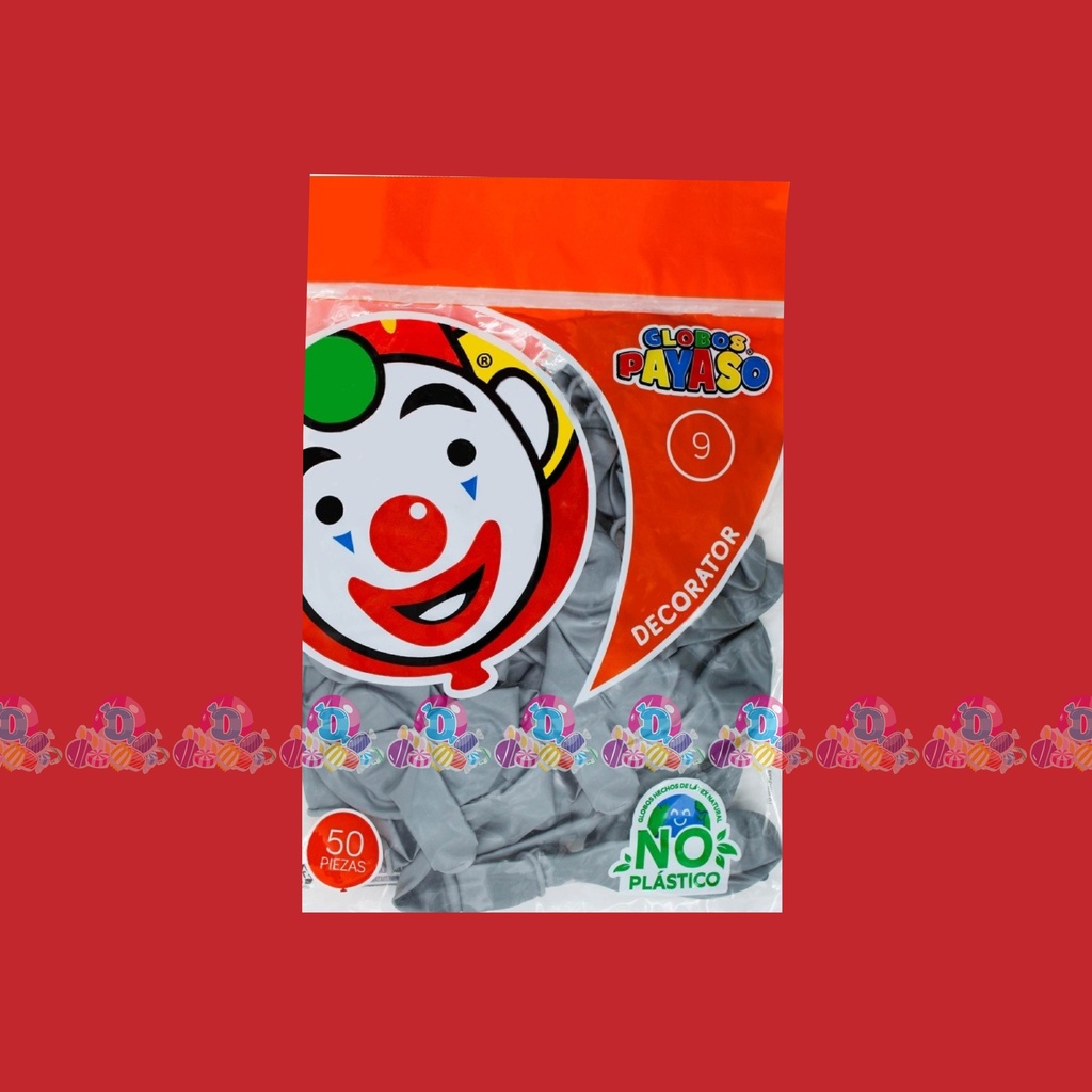 FAB GLOBO PAYASO UNICOLOR VM 9 50s