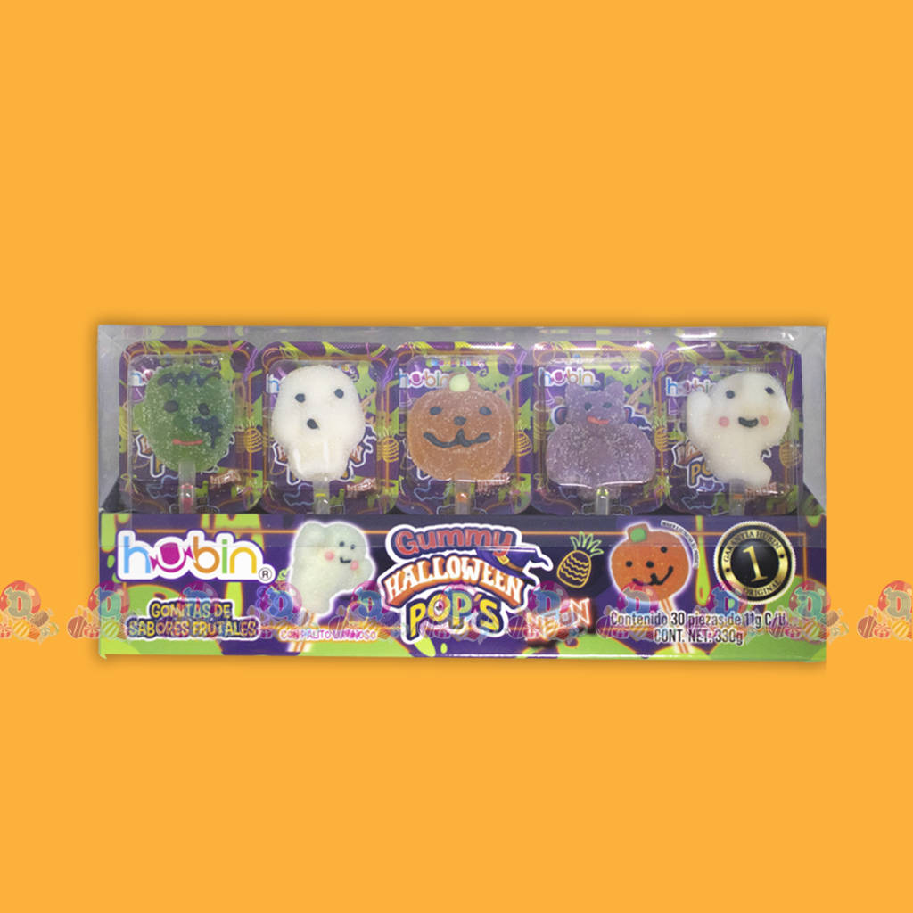 HUBIN PLT GUMMY POPS NEON HALLOWEEN 11g 30s