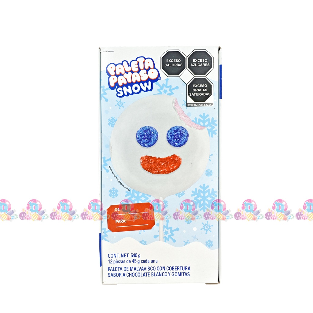 RIC PALETA PAYASO SNOW 45g 12s