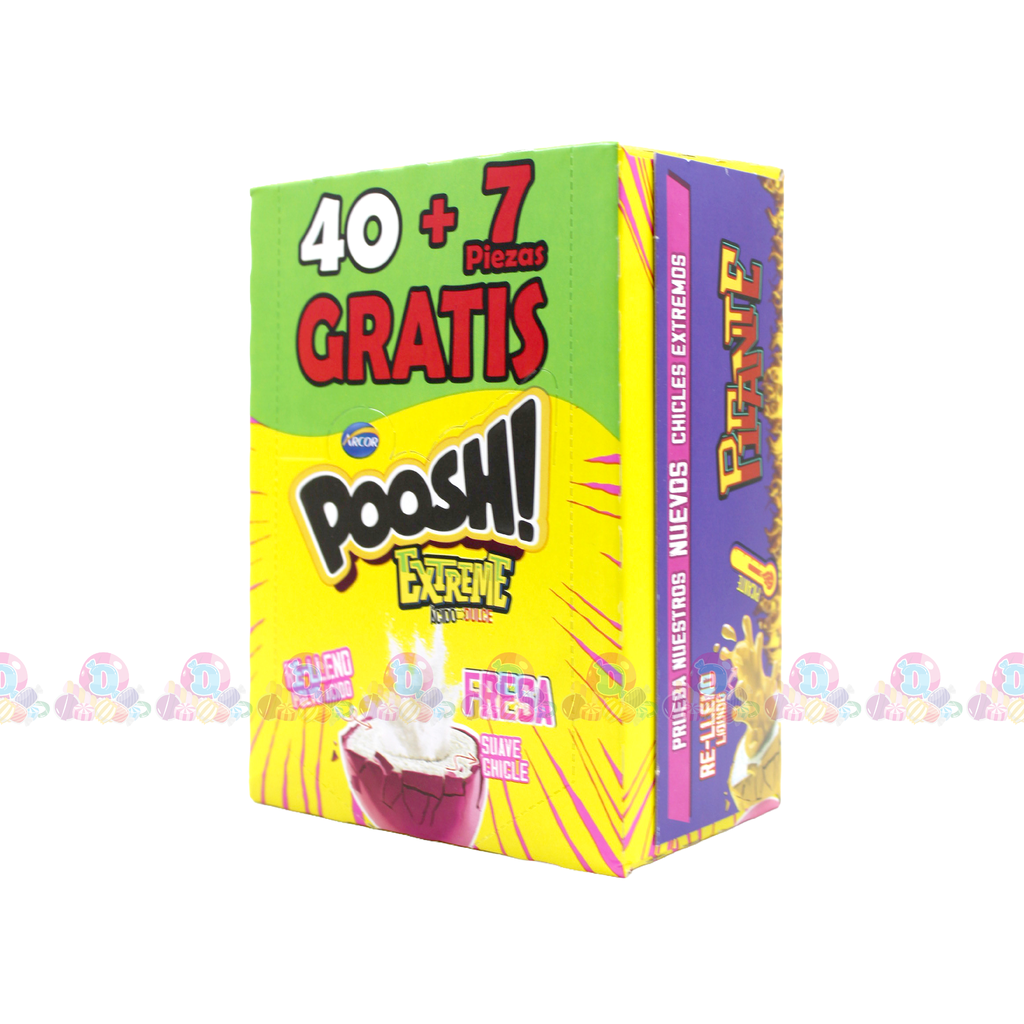 ARCOR CHICLE POOSH EXTREME FRESA 4g 47s