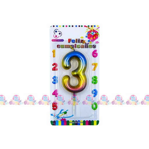 [061062] FIESTA VELA NUMERO CROMADA 1s