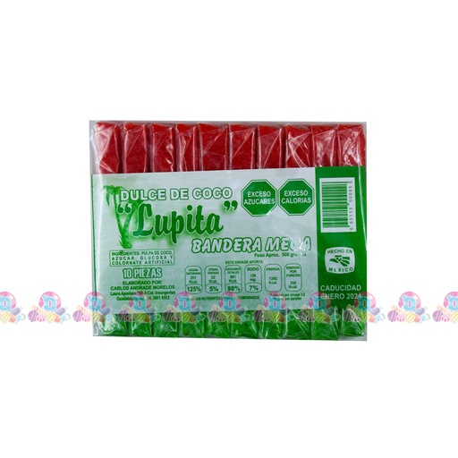 LUPITA BANDERA COCO MEGA 50g 10s