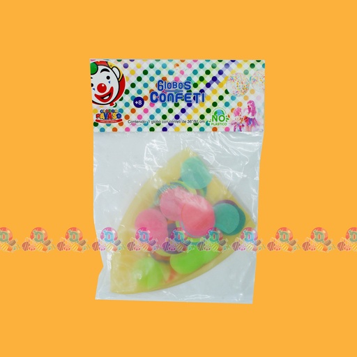 [059012] FAB GLOBO PAYASO 36 TRANS CONFETI 1s