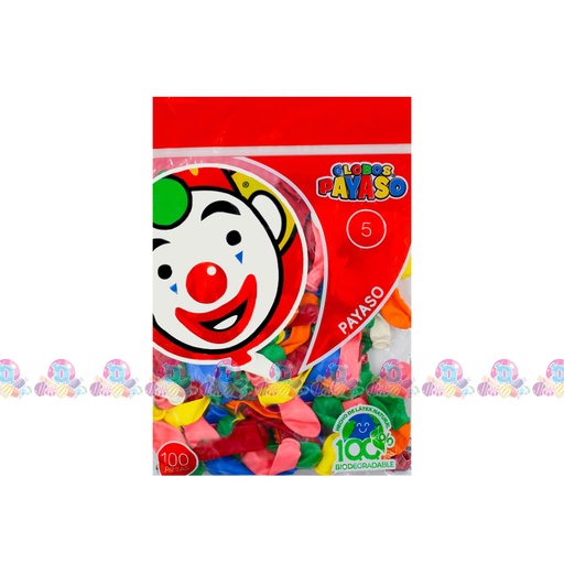 [059050] FAB GLOBO PAYASO SURT 5 100s