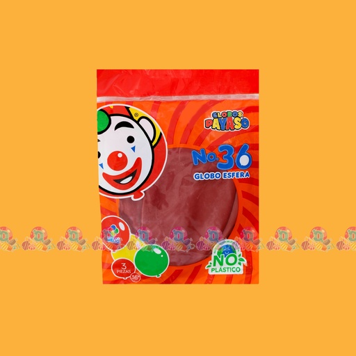 FAB GLOBO PAYASO 36 ROJO CEREZA 3s