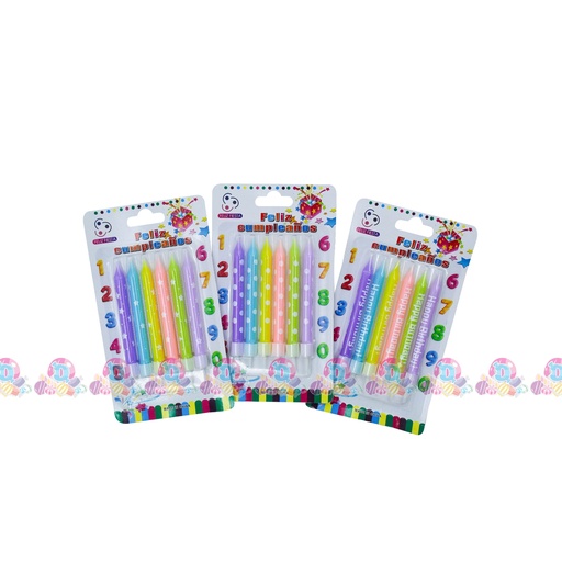 [061060] FIESTA VELA MIX COLORES 6s