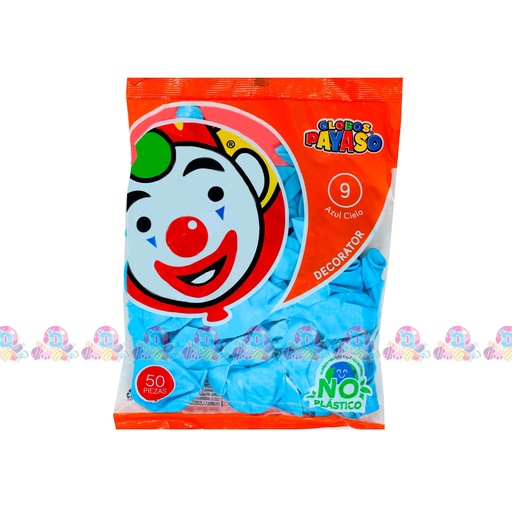 FAB GLOBO PAYASO UNICOLOR VM 9 50s