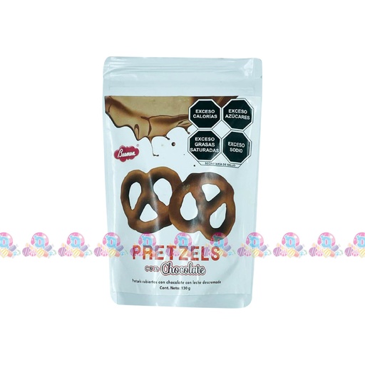 BREM CHOCO PRETZELS POUCH 130g