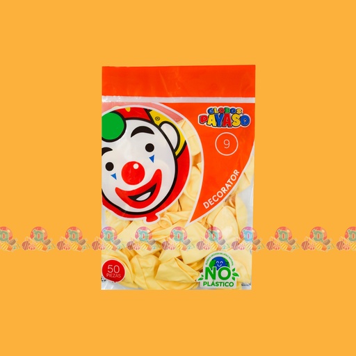 [059016] FAB GLOBO PAYASO 9 MARFIL 50s